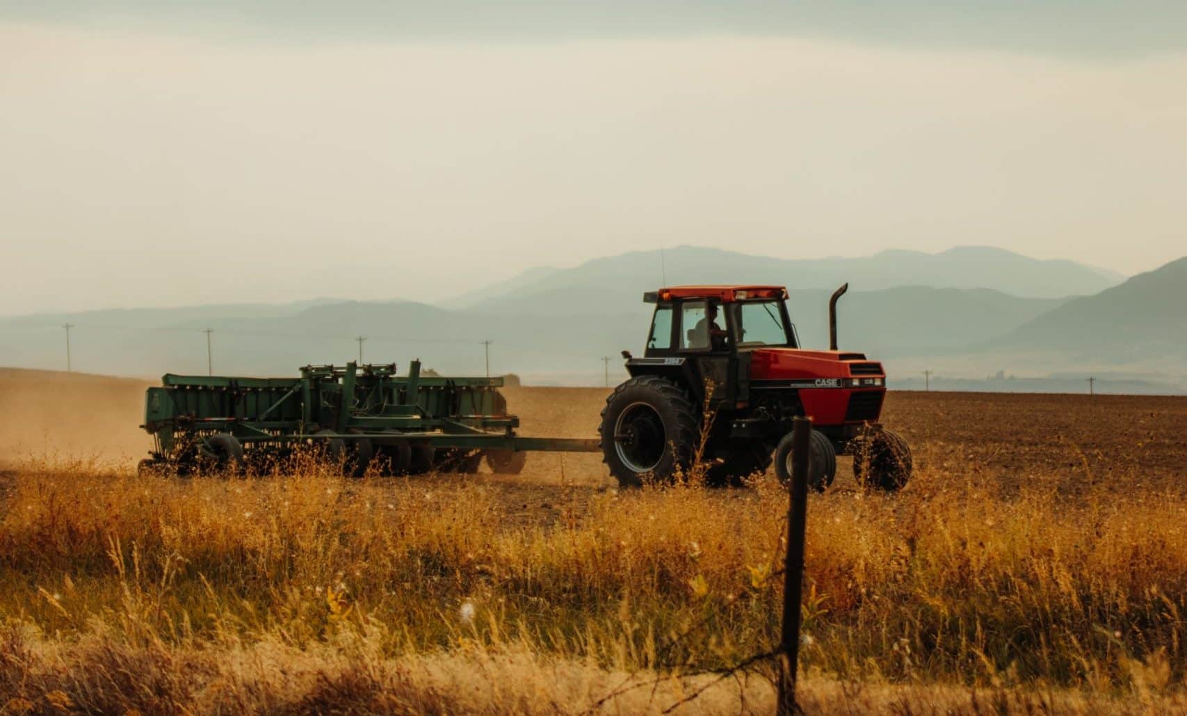 Tractor in a field